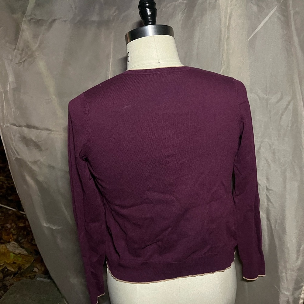 Ann Taylor Factory Rich Plum Long Sleeve Top